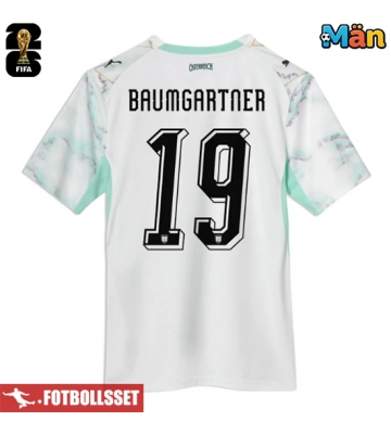 Österrike Christoph Baumgartner #19 Bortatröja VM 2026 Kortärmad